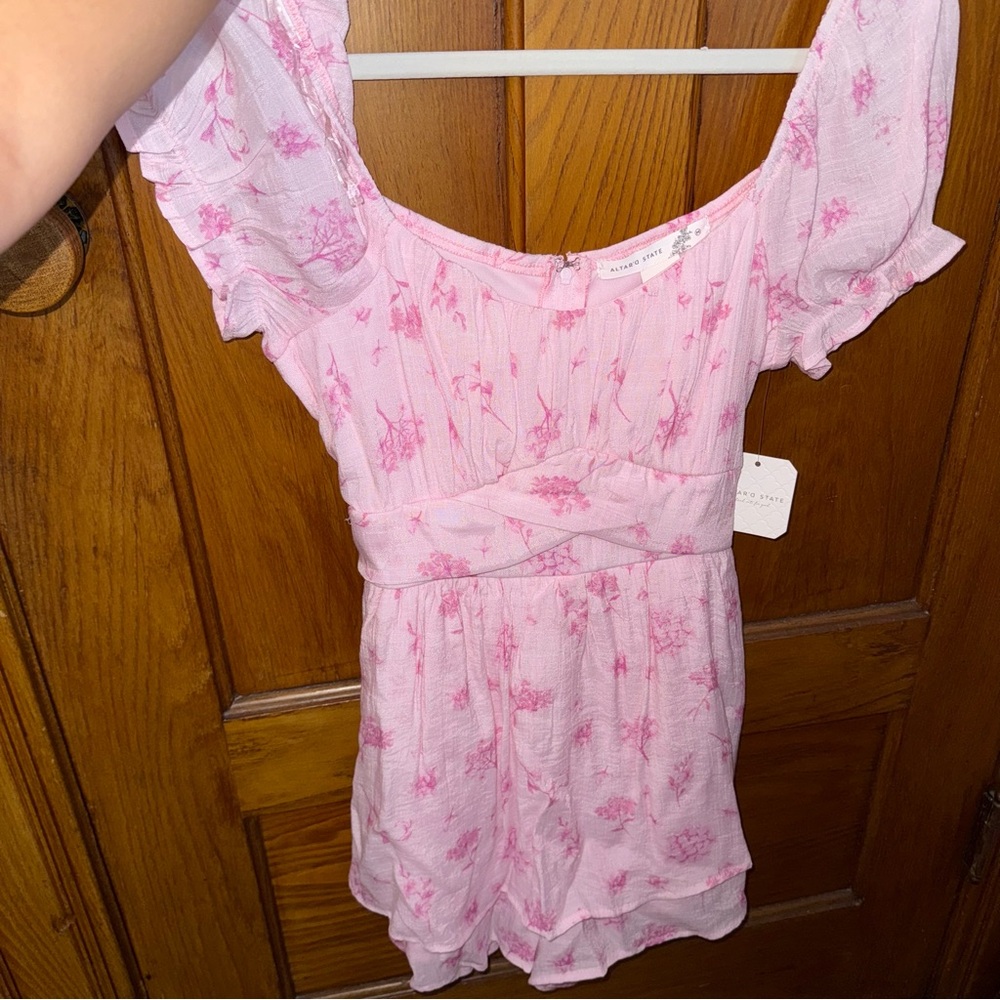 Altar'd State Pink Floral Romper